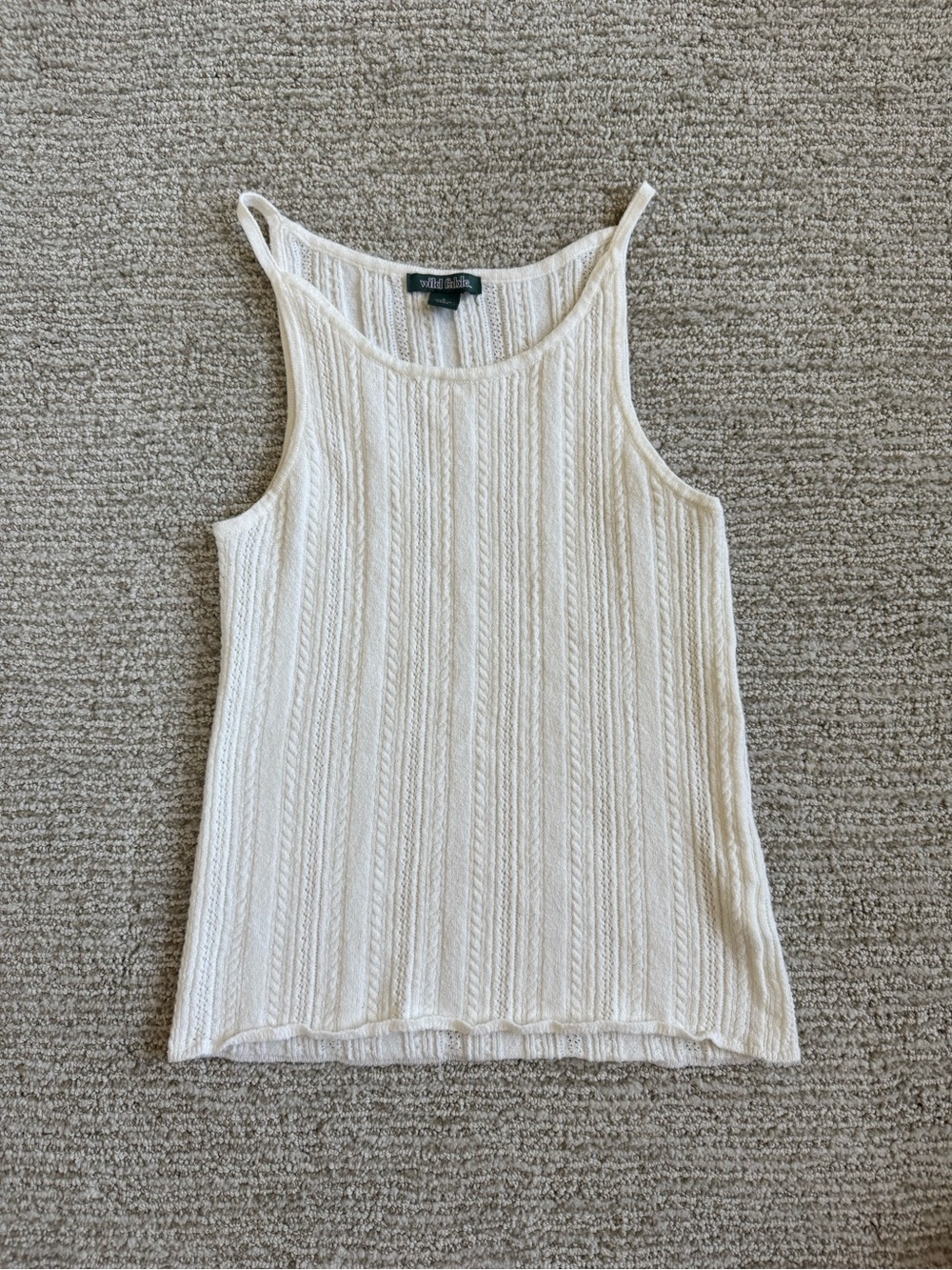 wild fable Cream Cable-Knit Tank Top